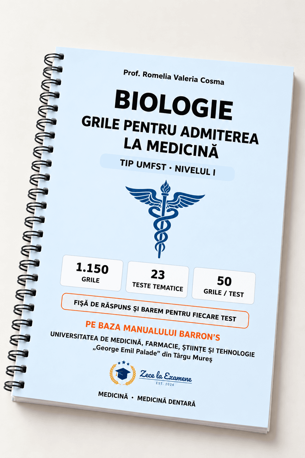 Grile de Biologie pentru Admiterea la Facultatea de Medicina UMFST Tg. Mures - NIVEL 1