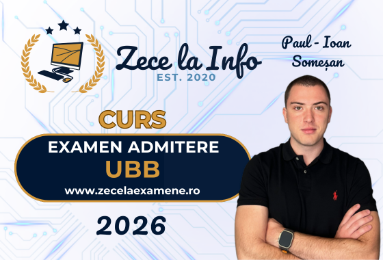 Curs Pregatire Examen Admitere UBB Informatica 2026
