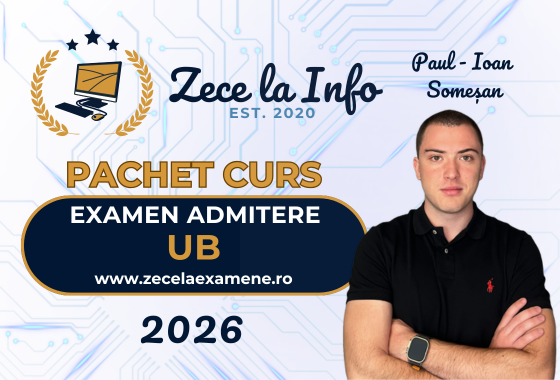 Pachet Complet Curs Pregatire Examen Admitere UB Informatica 2026